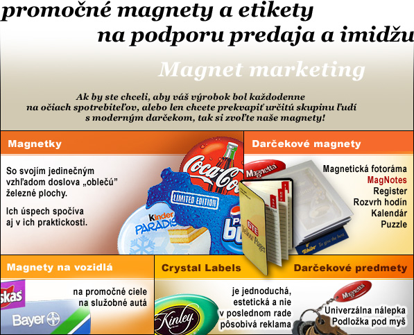 promo�n� a reklamn� magnety a etikety